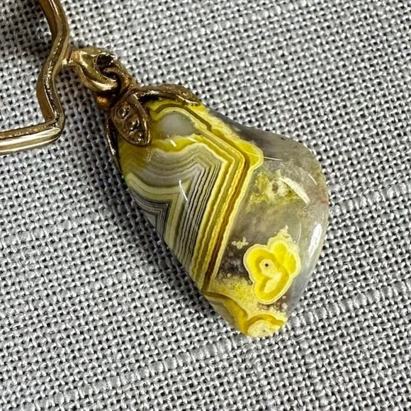 Vintage Bumblebee Jasper Clip On Earrings - Picture 9 of 13